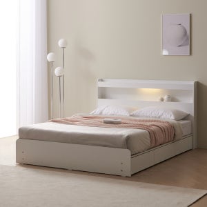 바로방가구 카밍 LED 벙커 원룸 서랍형 3단 수납 침대프레임 Q