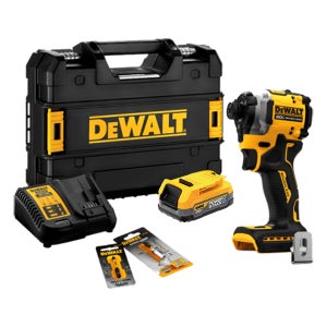 디월트 DCF850E1A 무선 임팩트 드라이버 20V 충전공구 파워스택(1.7) 1개세트