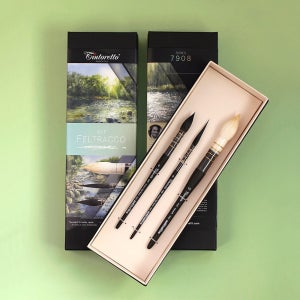 띤또레또 브러쉬 7908 아티스트 시그니쳐 컬렉션 수채화붓 둥근붓 몹브러쉬 3종세트