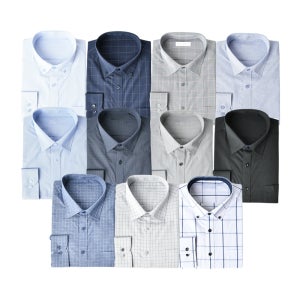 남자 와이셔츠 긴팔 남성 남방 버튼다운 체크 정장 드레스 빅사이즈