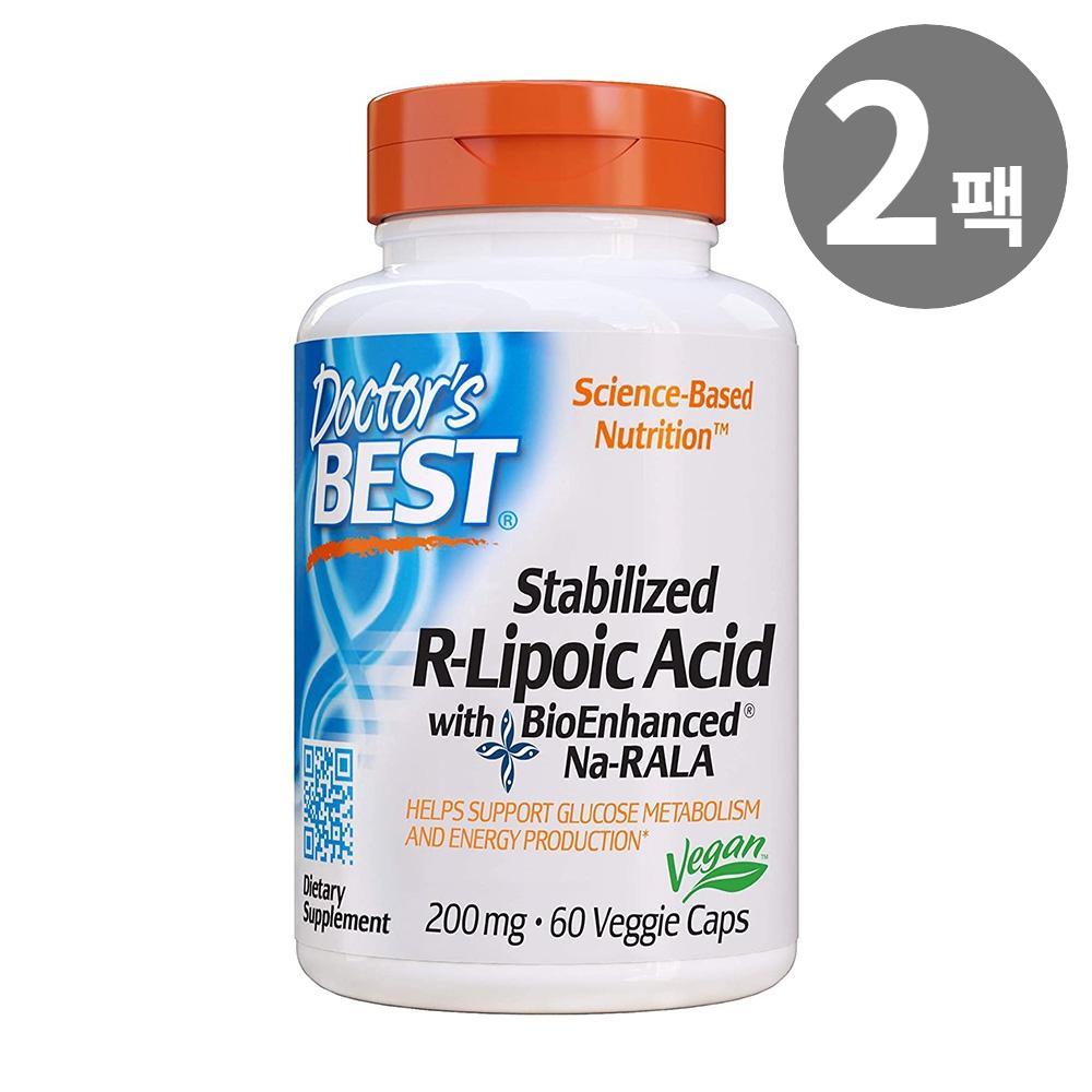닥터스 베스트 R 리포산 바이오 인헨스 NA <b>RALA</b> 60베지캡슐 2팩