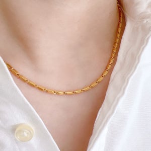 24K 순금 11.25g (3돈 5돈 7돈) 대나무 추억줄 목걸이 남자 여자 체인