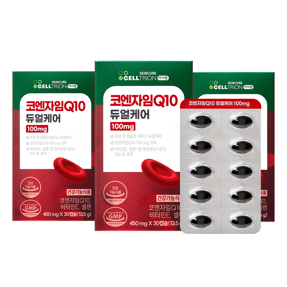 셀트리온 이너랩 코엔자임Q10 듀얼케어 450mg 30캡슐, 3개