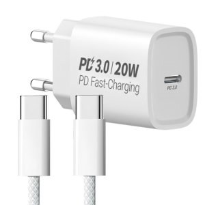 20W PD3.0 급속충전기 QC3.0 라이트닝 C타입 케이블 CtoC 100cm길이 iOS 스마트폰 전용 고속 충전기