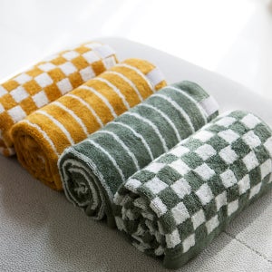 기라로쉬 뱀부 체스 선염 페이스 세면 타올 180g 5+5(10)장 먼지없는 호텔수건