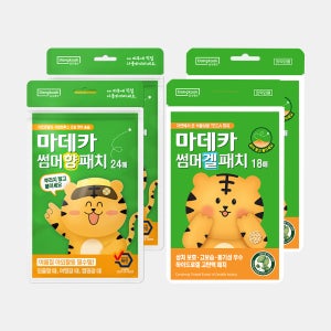 동국제약 마데카 썸머 향 패치 24매 x 2개 + 겔 패치 18매 x 2개 / 유아 어린이 모기 물렸을 때 벌레 물린데 밴드 캠핑 야외활동 스티커