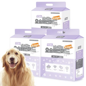 페츠모아(천연펄프) 요술배변패드 프리미엄 엣지 강아지 배변패드 특대형, 30매입, 3개
