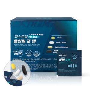 익스트림 남성 올인원 영양제 멀티 종합 비타민 멀티팩 포맨 30포, 1개