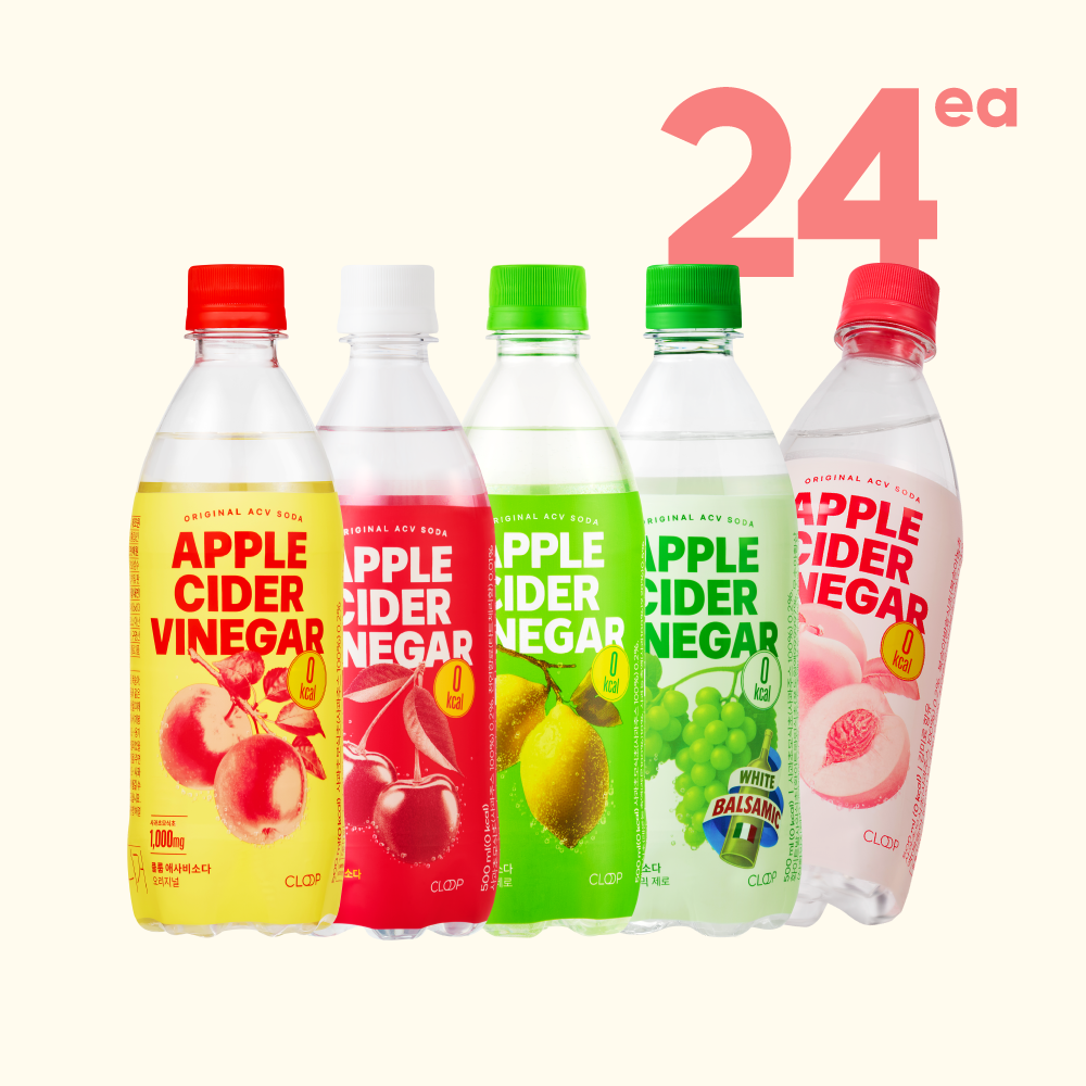 클룹 <b>애사비</b>소다 500ml 24개입 5종 (사과 외 택 1)
