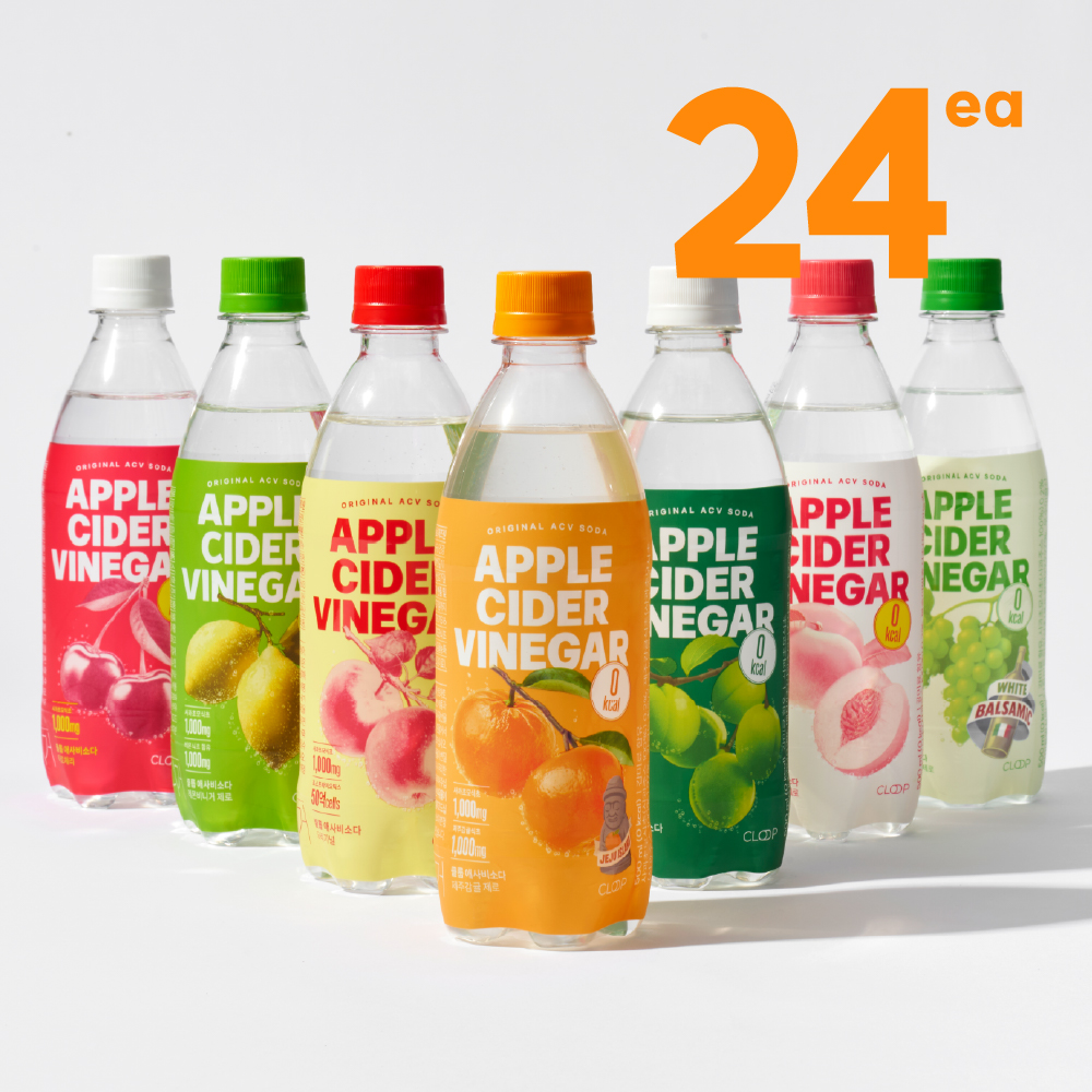 클룹 <b>애사비</b>소다 500ml 24개입 7종 (사과 외 택 1)