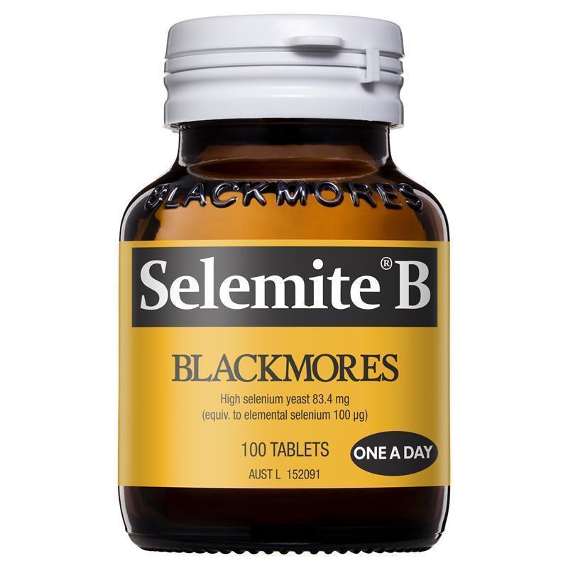 <b>Blackmores</b> <b>블랙모어스</b> 셀레미트 <b>셀레늄</b> B 비타민 100mcg 100정 호주 구대