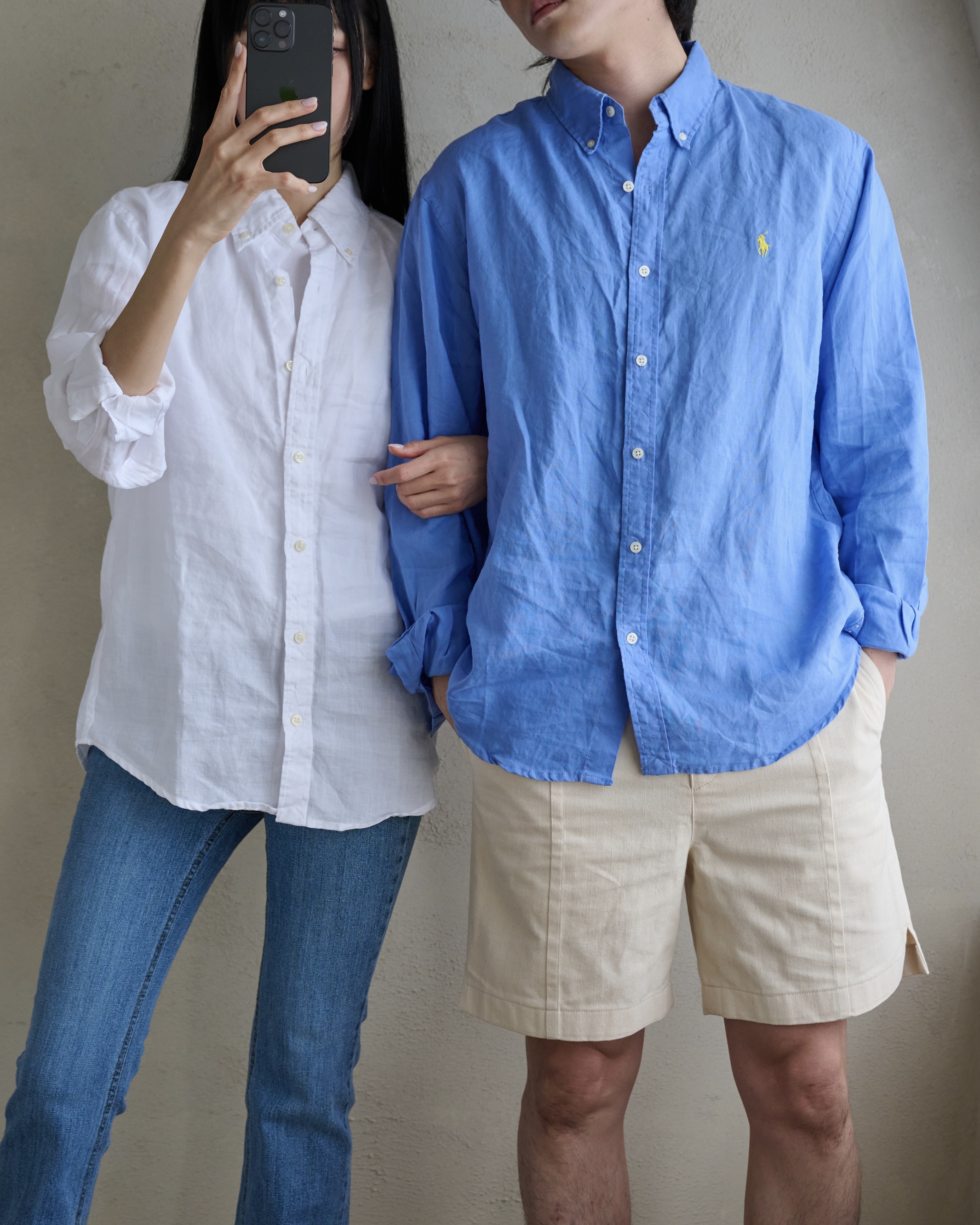 폴로 랄프로렌 남녀공용 클래식핏 <b>린넨</b> 셔츠