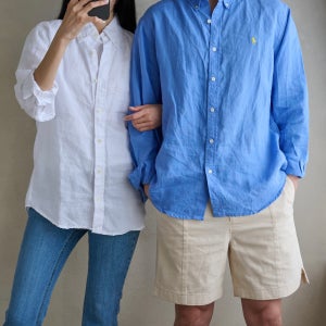 폴로 랄프로렌 남녀공용 클래식핏 린넨 셔츠