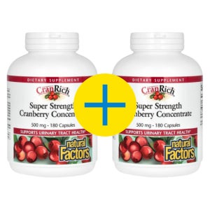 네추럴팩터스 크랜베리 추출물 크랜리치 180캡슐 2개 크랜리치 Cranberry 농축물