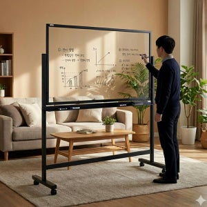 이동식 투명칠판셋트600-900 스탠드 이동식칠판