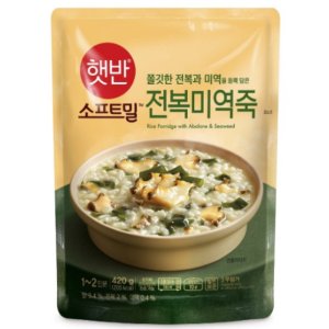 CJ제일제당 햇반 소프트밀 전복미역죽 420g 1개