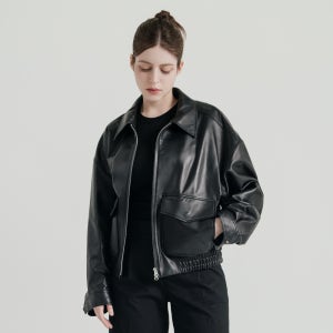 이태원포스트 이태리 나파 양가죽 여성 A2 봄버 자켓 (오버핏)