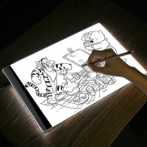 휴대용 야광칠판 LED 라이트 박스 잉 보드 아티스트 패드 테이블 문신 A4
