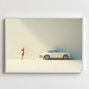 포르쉐 클래식 그림액자 슈퍼카 자동차포스터 캔버스출력 일러스트 A2