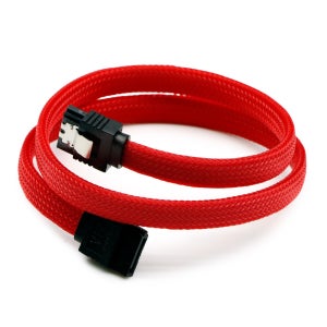 마하링크 SATA3케이블 6Gb/s Lock 그물망 레드 0.5M ML-S3MRD