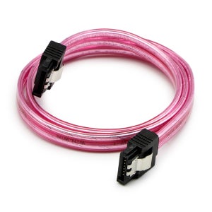 마하링크 SATA3케이블 6Gb/s Lock 투명 레드 0.5M ML-S3LIR