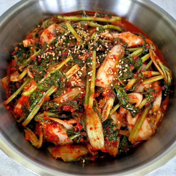 갓 담근 얼갈이열무김치 전라도 국산 1kg+1kg