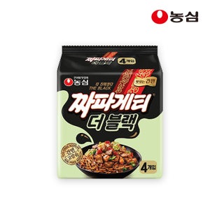 농심 짜파게티 더블랙 116g 4개 건면 짜장면