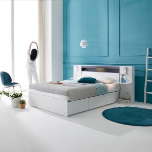 클레브 더블침대 더블사이즈 호텔식 신혼 부부 수납 서랍 저상형 침대 D 높이230mm