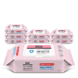 리꼬 유아용품 장난감 세정 제균 소독티슈 캡형 50매, 8개