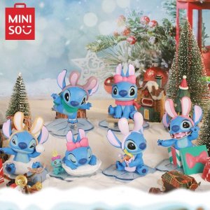 미니 디즈니 릴로 스티치 시리즈 토끼 겨울 이야기 랜덤 박스 장난감 장식 크리스마스 집들이 파티 생일 선물 1 PC