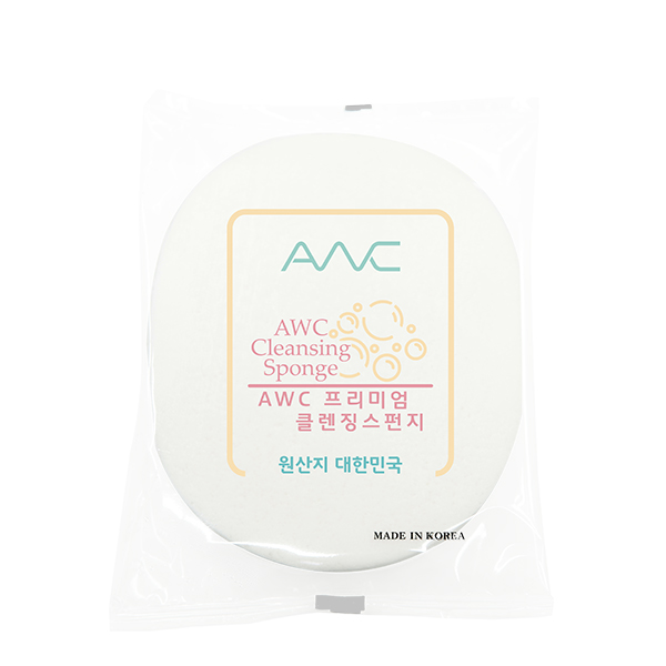 AWC 국산 클렌징해면 화이트 세안 스펀지 퍼프 미용 모공브러쉬 고급