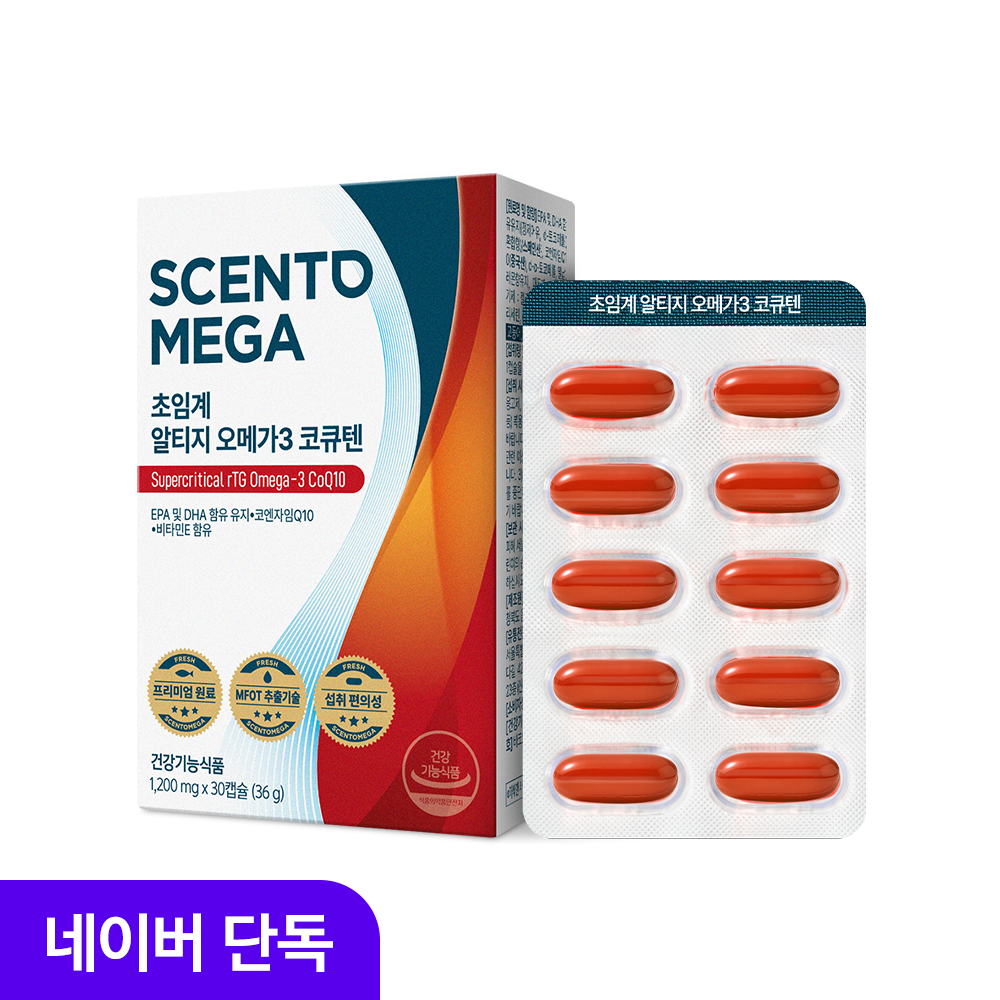 뉴트리원 센토메가 초임계 알티지 오메가3 코큐텐 코엔자임Q10 30캡슐, 1개