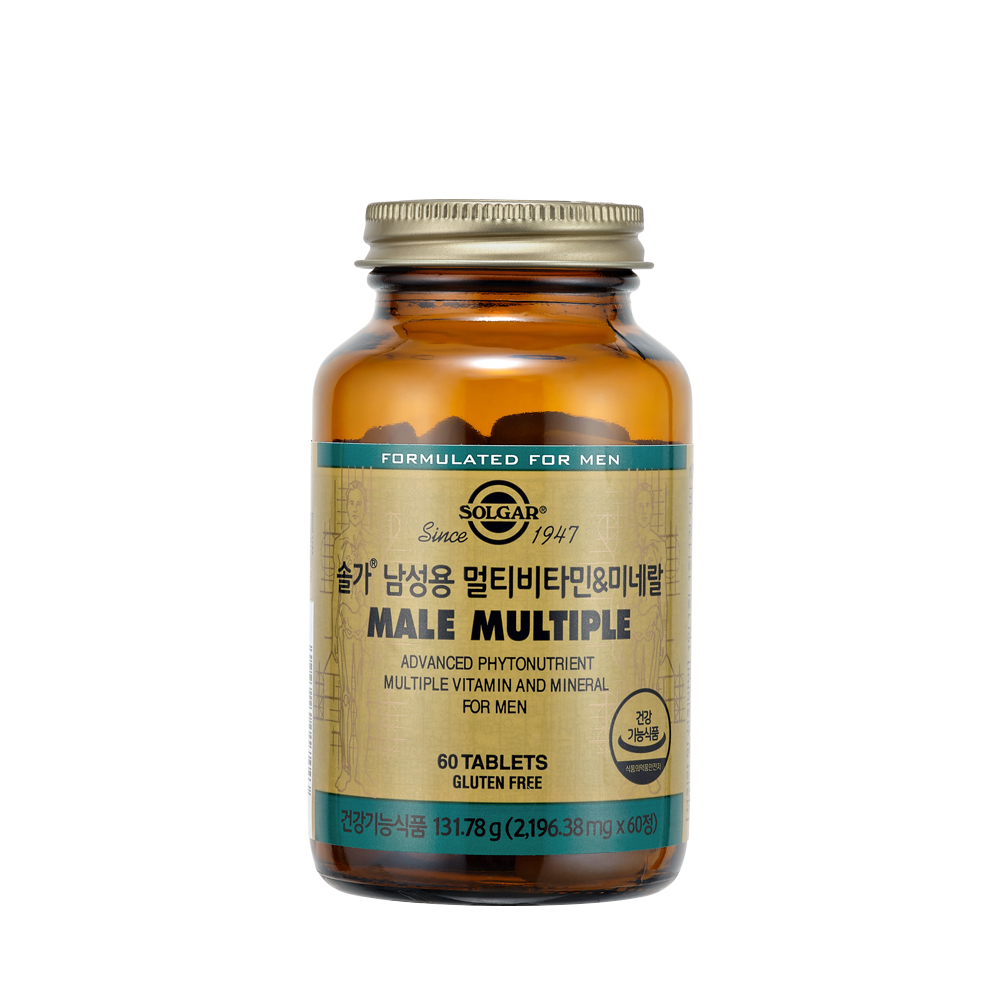 솔가 남성용 멀티비타민 미네랄 60정, 1개