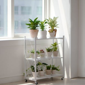 접이식 철제 화분선반 식물선반 받침대 정리대 진열대 거치대 선반대 베란다 3단