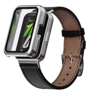 갤럭시핏3 스트랩 가죽 풀커버 케이스 세트 밴드 시계줄 줄질 호환