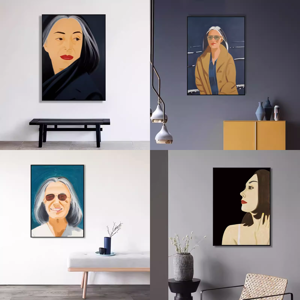 アレックスカツの肖像画美術品 絵画オークション作品 絵画 額縁 8種