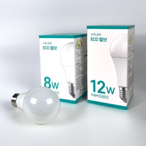 남영 LED 전구 8W 램프 벌브 조명 주광색 하얀빛