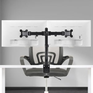 비맥스 듀얼 모니터암 클램프형 3단관절 높이 조절 회전 클램프 모니터 거치대
