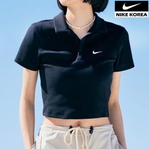 나이키 NIKE 스우시 폴로 반팔 크롭티셔츠 카라티