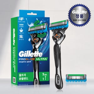 [단품]질레트 2024 프로글라이드 울트라 핸들 1입 & 면도날 2입