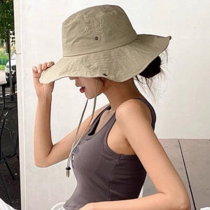 여름모자 챙넓은 버킷햇 바캉스 여행 물놀이 방수 벙거지모자 여성 남자 대두 사파리햇
