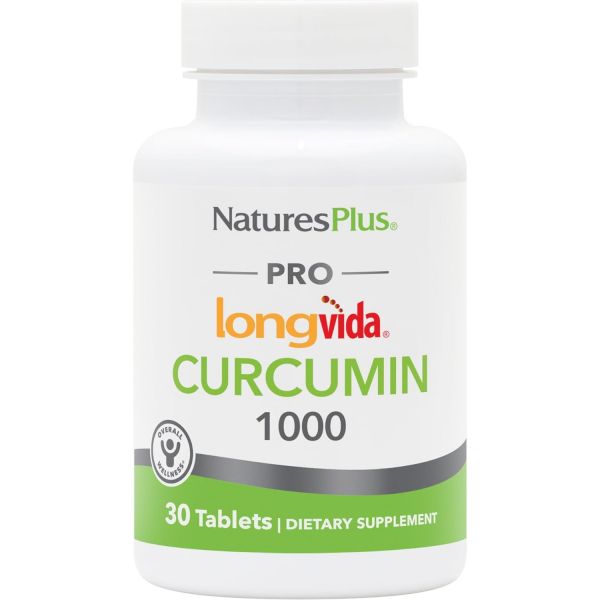 Nature’s Plus NaturesPlus PRO 롱비다 커큐민 1000mg - 30정 건강한 활성산소 <b>보호</b> 촉진 GMO 없음, 비건 및 글루텐 없음 30회분