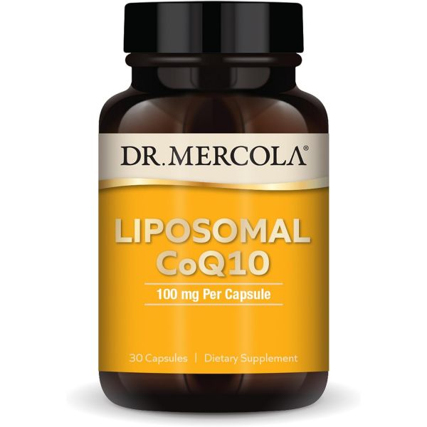 <b>Dr. Mercola</b>, 리포솜 유비퀴놀 CoQ10 건강 보조 식품, 30회분(30캡슐), 뇌 및 <b>심혈관</b> 지원, 유전자 변형 성분 없음, 콩 무함유, 글루텐 무함유