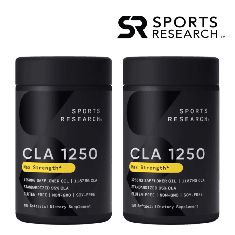스포츠리서치 <b>CLA 1250mg</b> 공액리놀레산 180정 2개