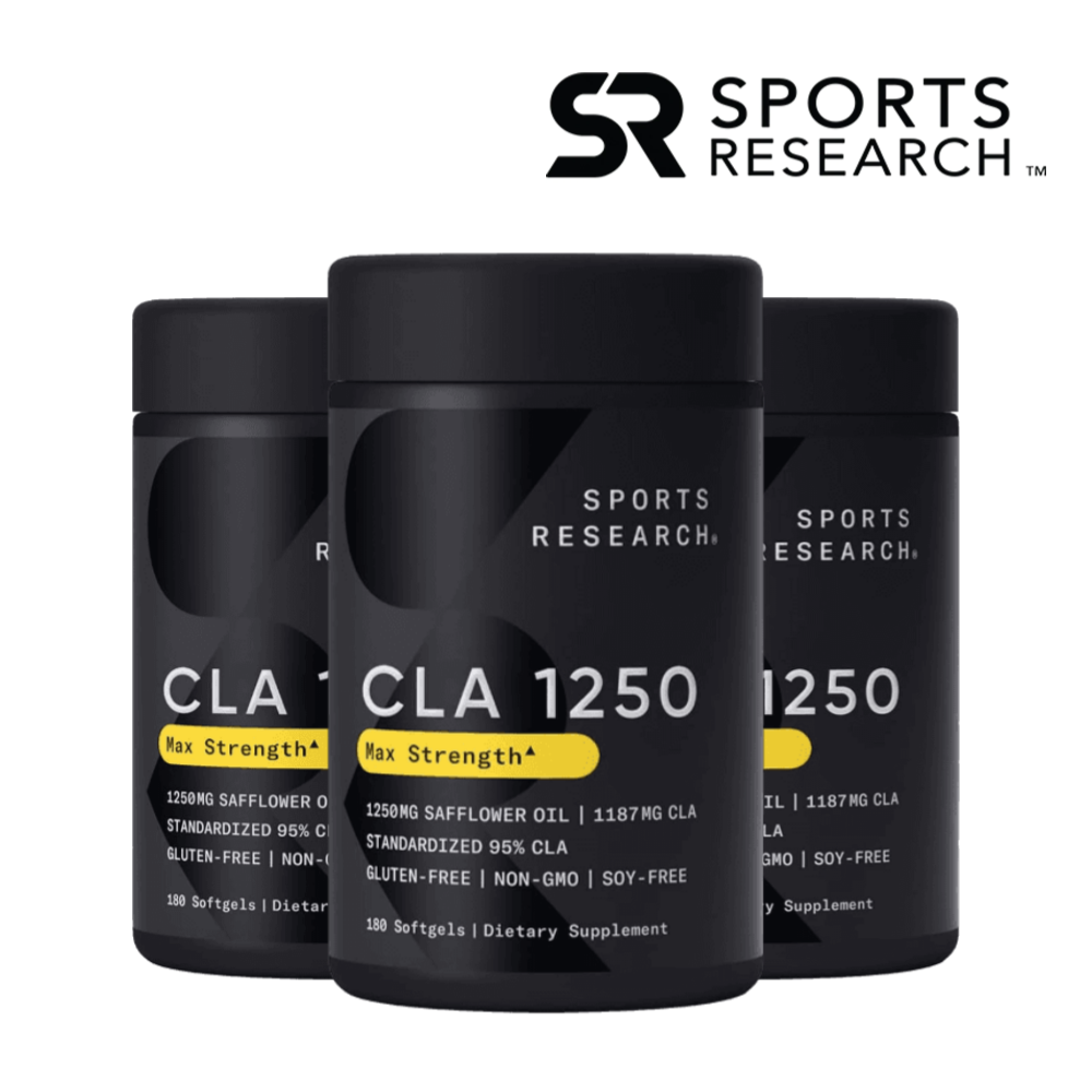 스포츠리서치 <b>CLA 1250mg</b> 공액리놀레산 180정 3개