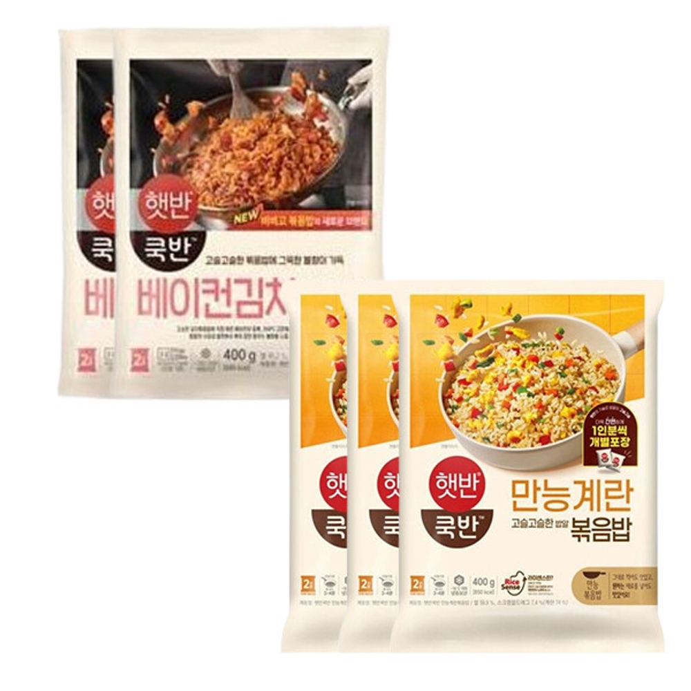 햇반/쿡반 베이컨 만능 계란 볶음밥 제품 이미지
