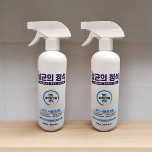 천연 살균제 뿌리는 소독약 에탄올 알콜 스프레이 집안 소독 살균수 500ml 2개