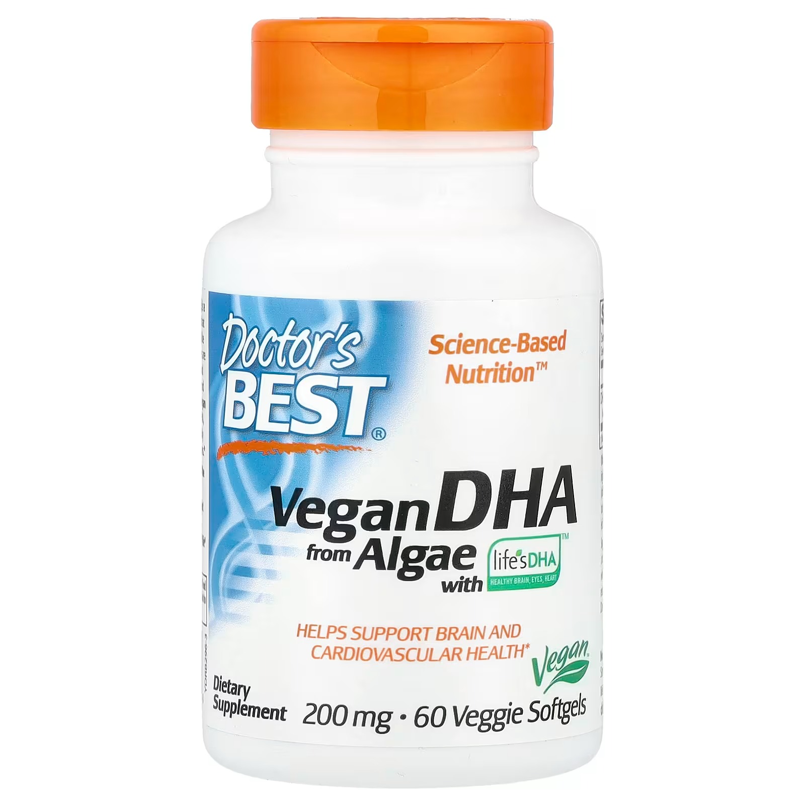 닥터스베스트 비건 <b>DHA 200mg</b> life’s <b>DHA</b> 함유 60정 해조류 추출 임산부 수유부 어린이 영양제 비린내 없는