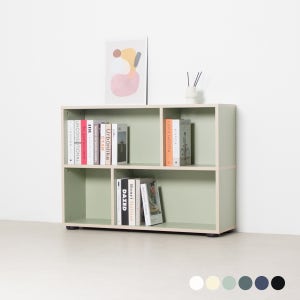 추즈 2단 낮은책장 교구장 수납장 800-1000폭 1mm 맞춤가구 (수도권배송)