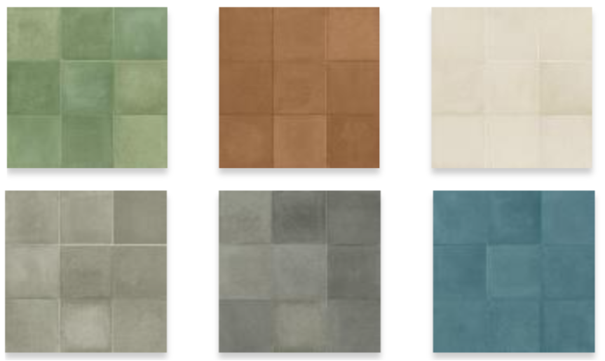 젤리지 D SEG BLEND 이태리 수입타일 100각 컬러타일 포세린타일 파스텔 레트로 테라코타 인테리어